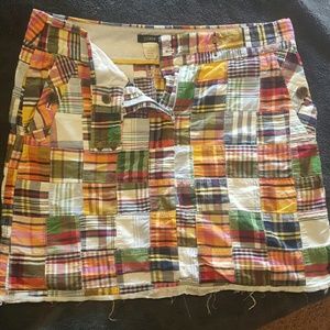 J.Crew multicolored plaid mini skirt